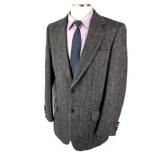 40L Arnold Palmer Hungary Mens Vintage 2 Bttn Pure Wool Tweed Blazer Sport Coat